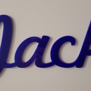 acrylic bedroom name plaque - Jack