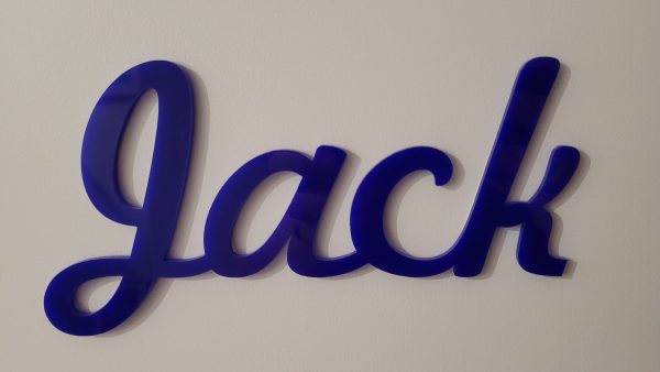 acrylic bedroom name plaque - Jack